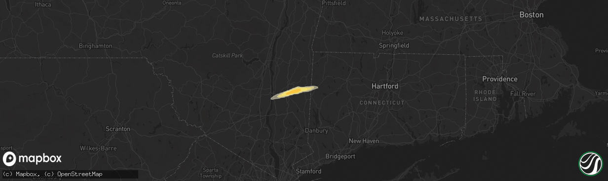 Hail map in Dover Plains, NY on June 23, 2024