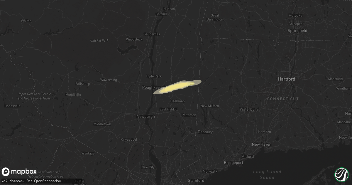 Hail map in Lagrangeville, NY on June 23, 2024
