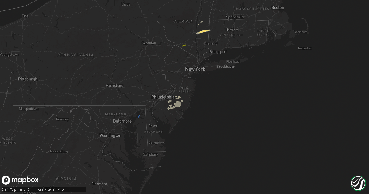 Hail map in New Jersey on June 23, 2024