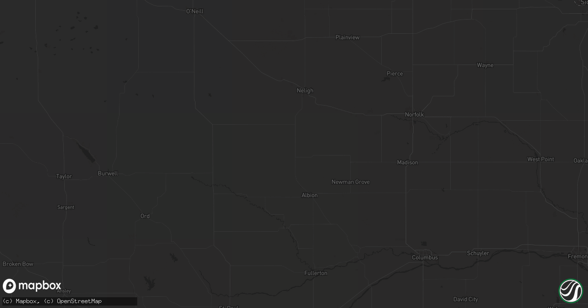 Hail map in Petersburg, NE on June 23, 2024