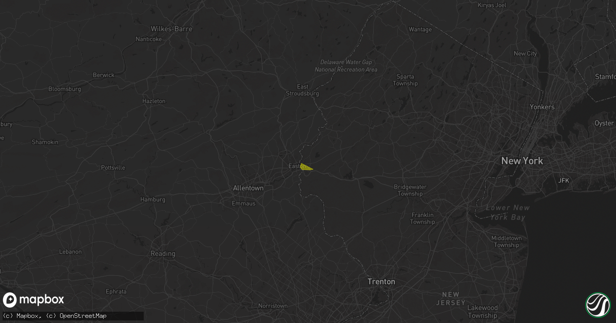 Hail map in Phillipsburg, NJ on June 23, 2024