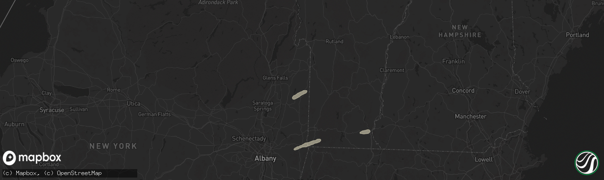 Hail map in Salem, NY on June 23, 2024