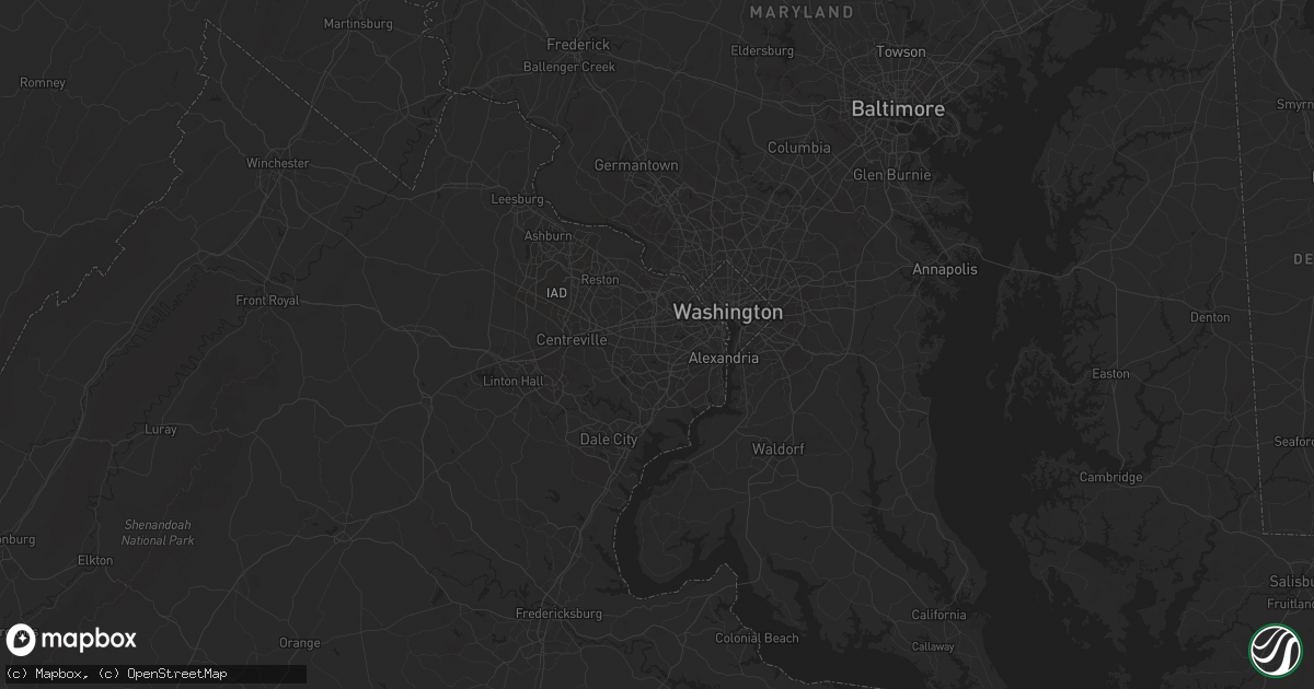 Hail map in Annandale, VA on June 23, 2025