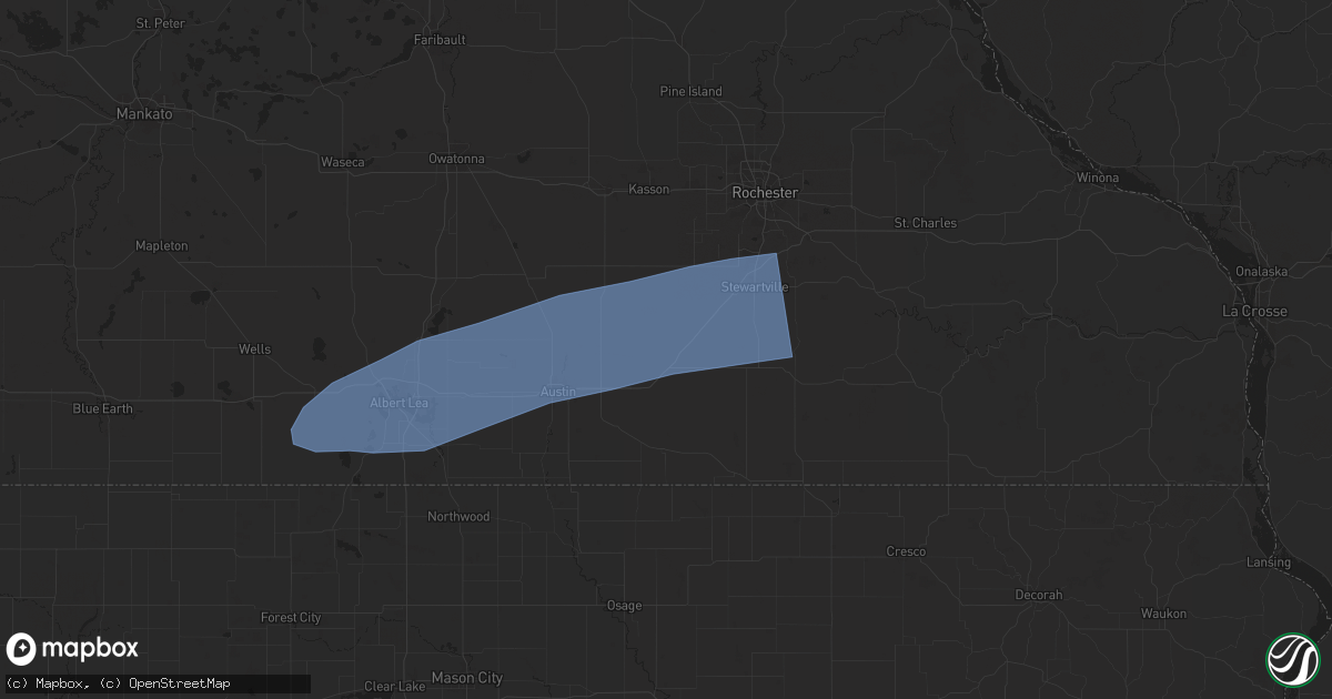 Hail map in Dexter, MN on June 23, 2025