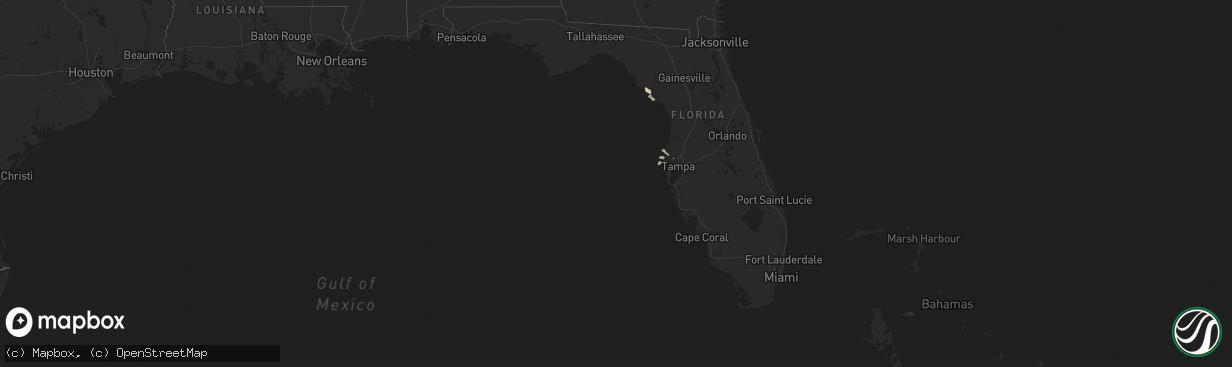 Hail map in Florida on June 23, 2025