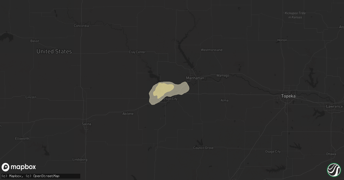 Hail map in Fort Riley, KS on June 23, 2025