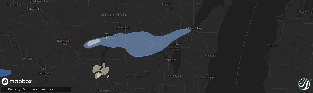 Hail map in Fremont, WI on June 23, 2025