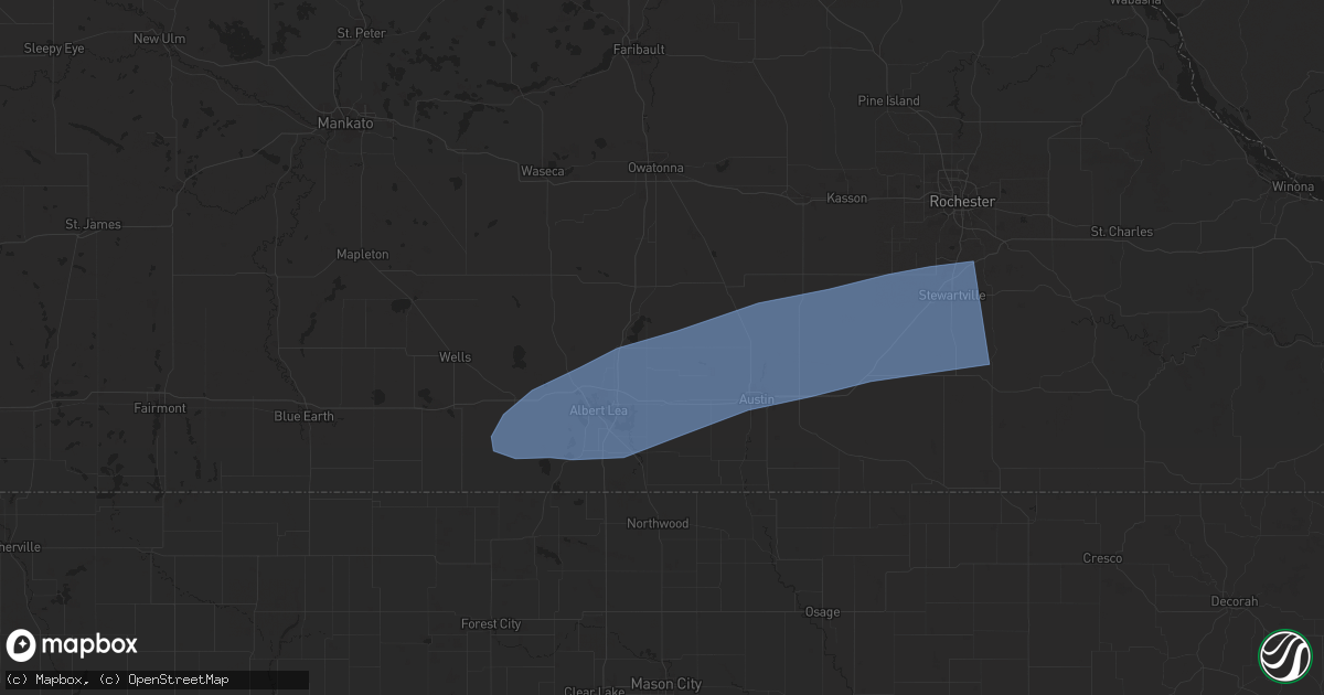 Hail map in Hollandale, MN on June 23, 2025