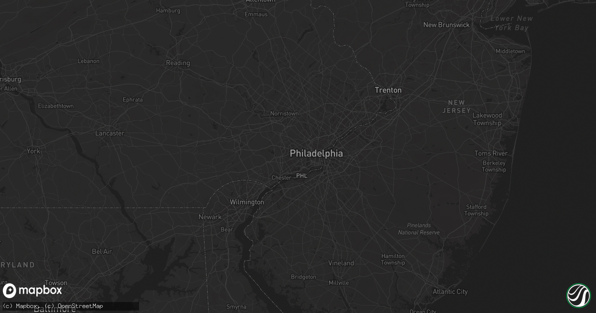 Hail map in Lansdowne, PA on June 23, 2025