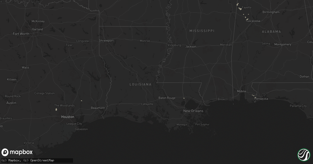 Hail map in Louisiana on June 23, 2025