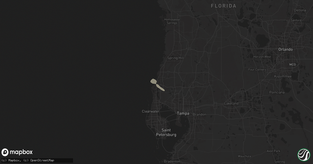 Hail map in New Port Richey, FL on June 23, 2025