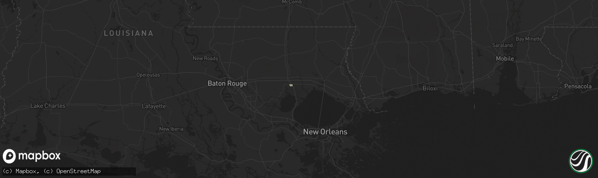 Hail map in Ponchatoula, LA on June 23, 2025