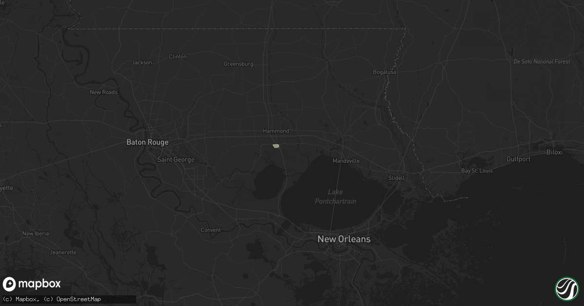 Hail map in Ponchatoula, LA on June 23, 2025