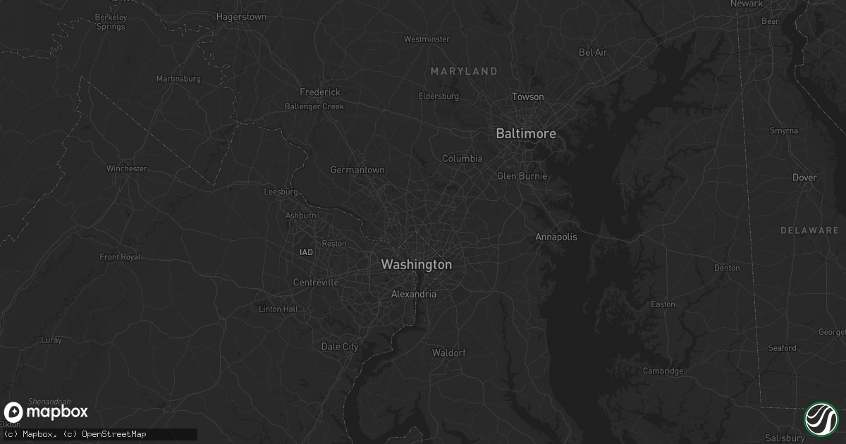 Hail map in Silver Spring, MD on June 23, 2025