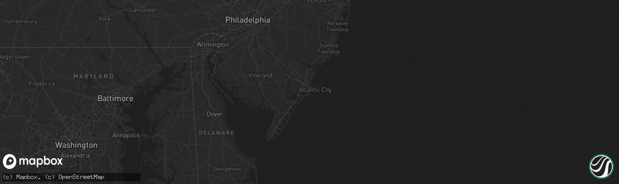 Hail map in Ventnor City, NJ on June 23, 2025