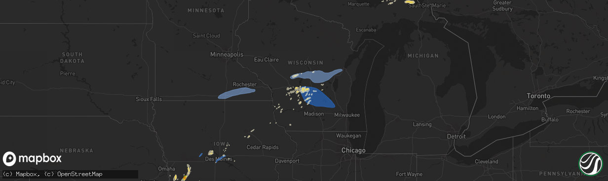 Hail map on June 23, 2025