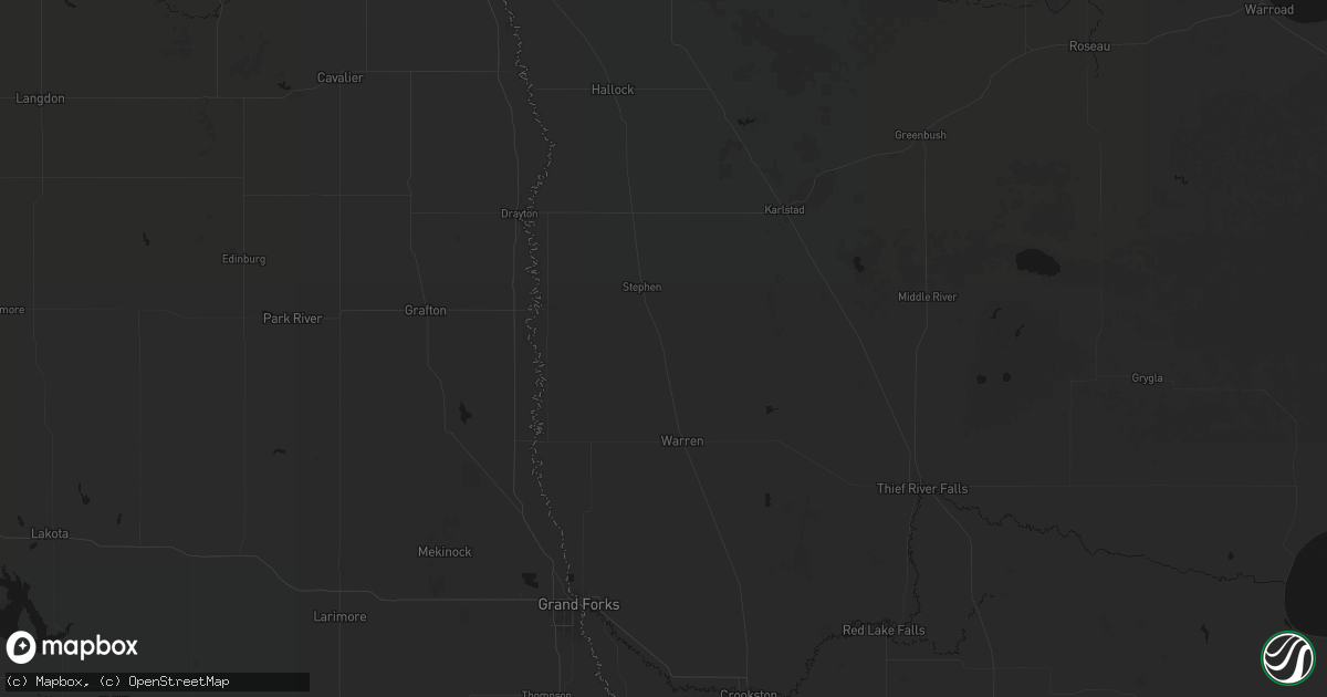 Hail map in Argyle, MN on June 23, 2026