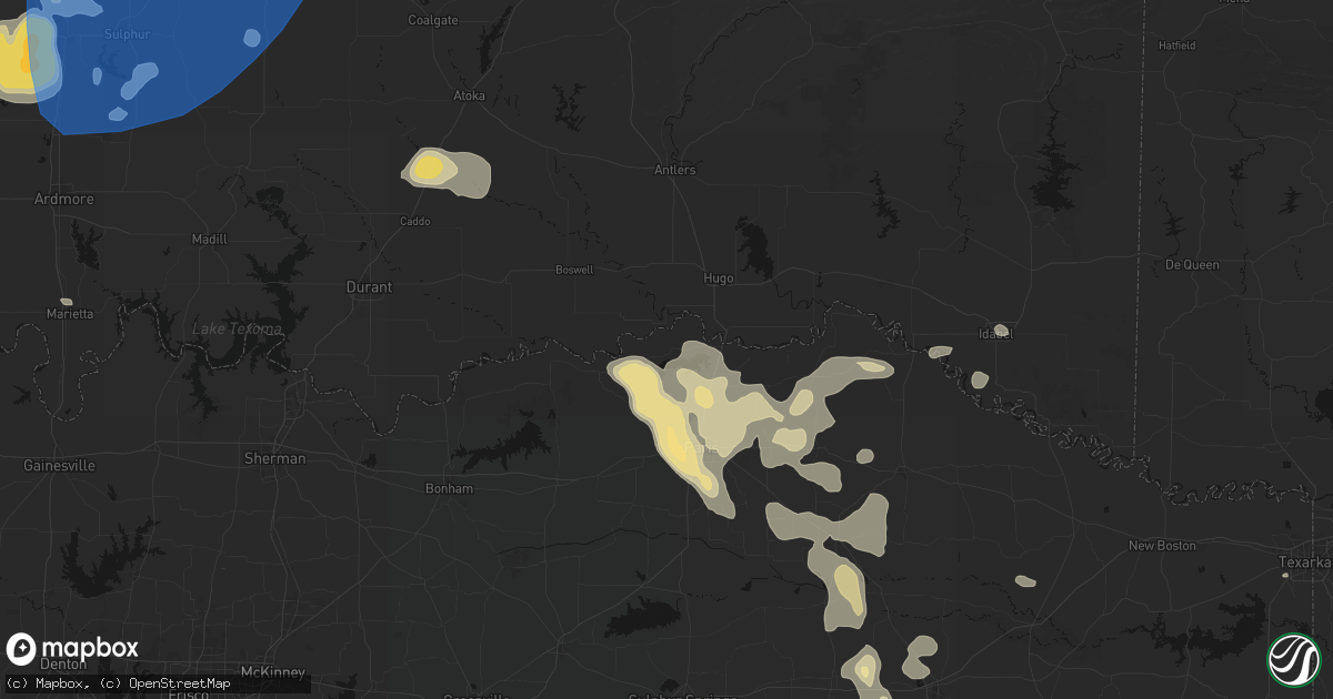 Hail map in Arthur City, TX on June 23, 2026