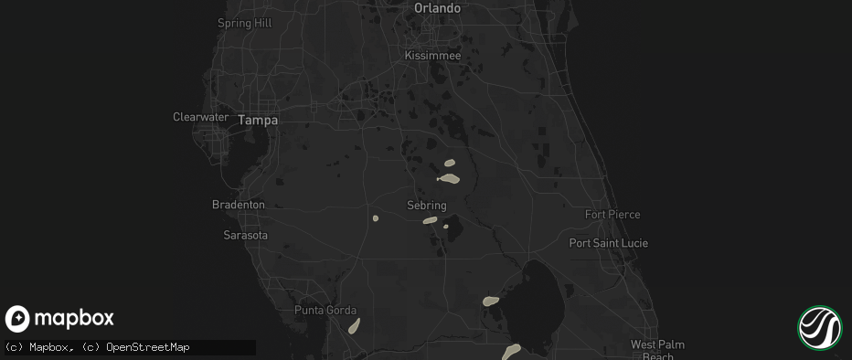 Hail map in Avon Park, FL on June 23, 2026