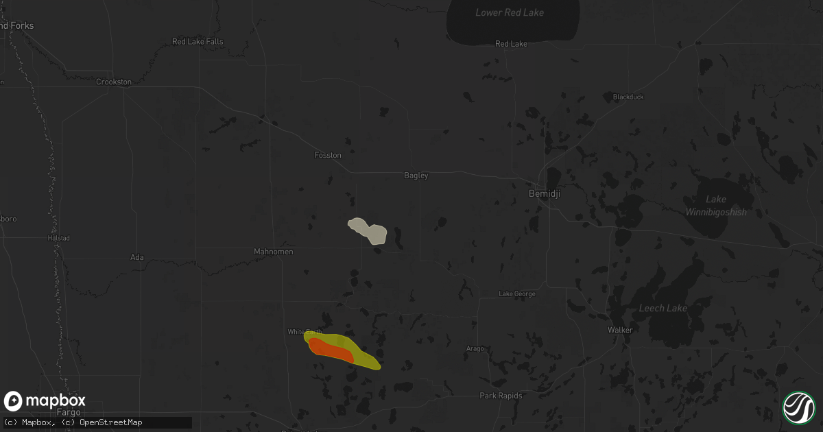 Hail map in Bagley, MN on June 23, 2026