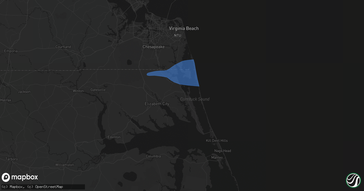 Hail map in Barco, NC on June 23, 2026