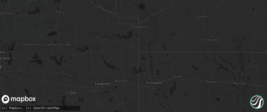 Hail map in Bivins, TX on June 23, 2026