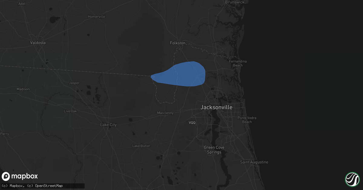 Hail map in Bryceville, FL on June 23, 2026
