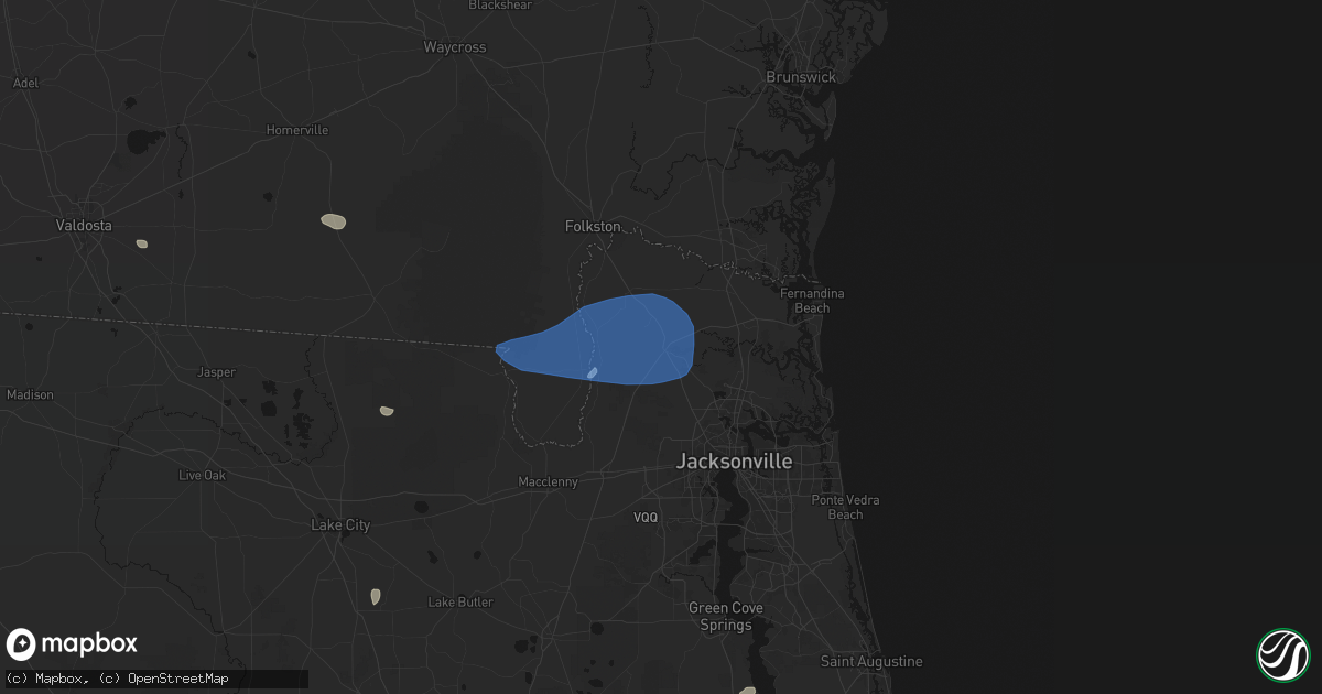 Hail map in Callahan, FL on June 23, 2026