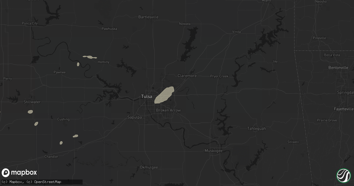 Hail map in Catoosa, OK on June 23, 2026