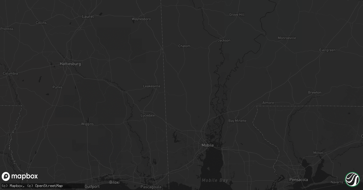 Hail map in Citronelle, AL on June 23, 2026