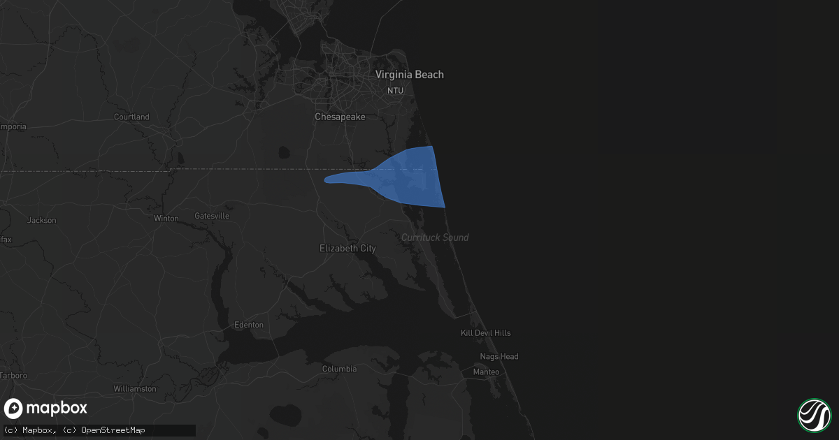 Hail map in Coinjock, NC on June 23, 2026