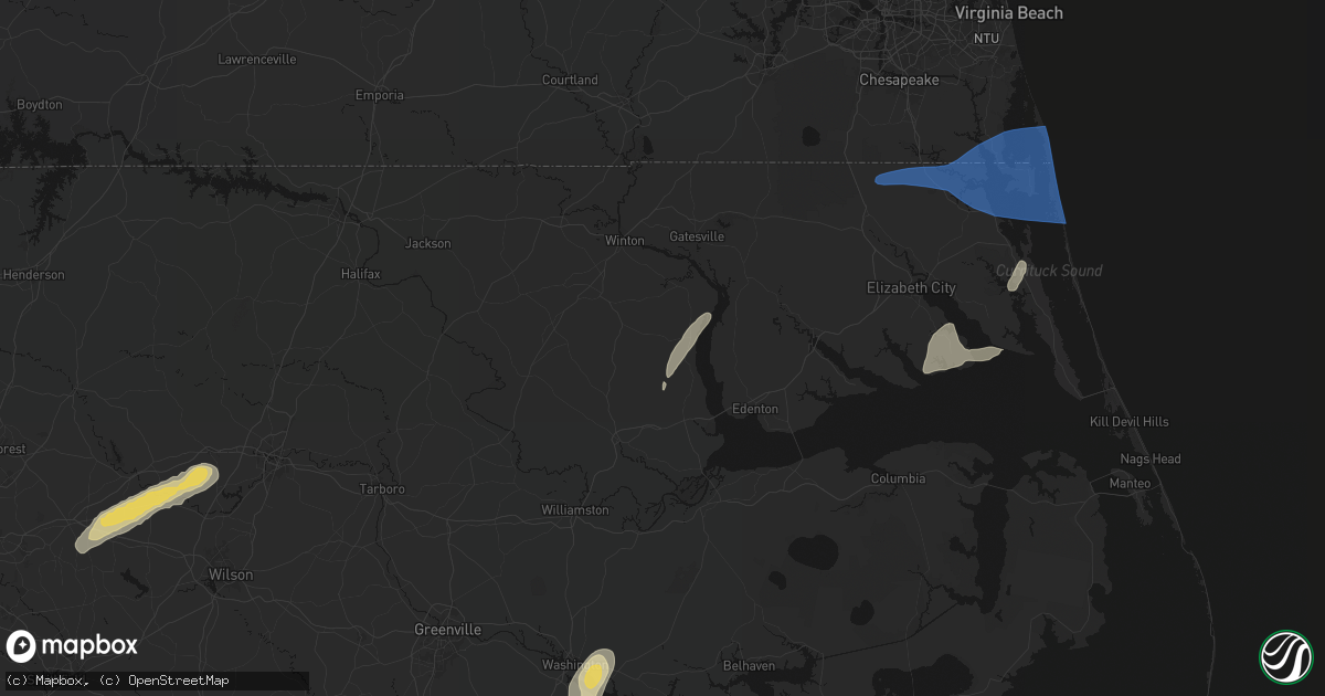 Hail map in Colerain, NC on June 23, 2026