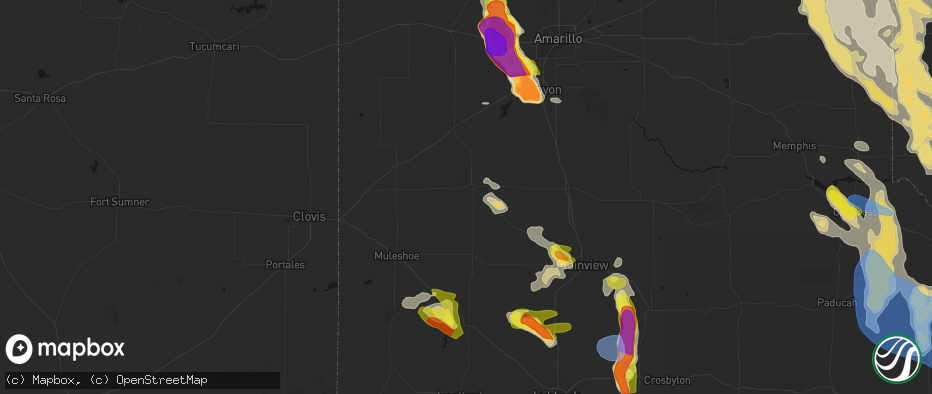 Hail map in Dimmitt, TX on June 23, 2026