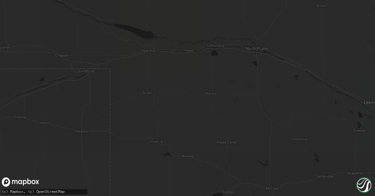 Hail map in Elsie, NE on June 23, 2026