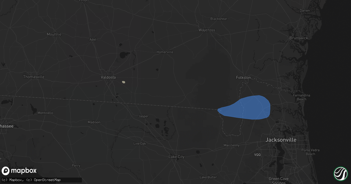 Hail map in Fargo, GA on June 23, 2026