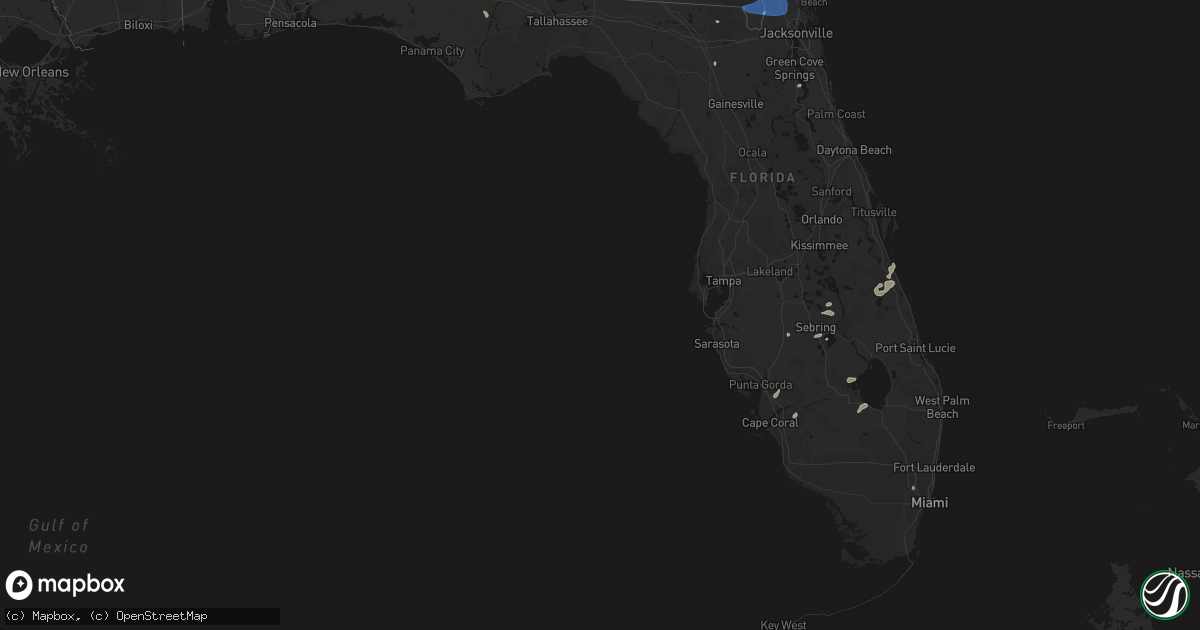 Hail map in Florida on June 23, 2026
