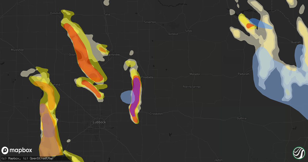 Hail map in Floydada, TX on June 23, 2026