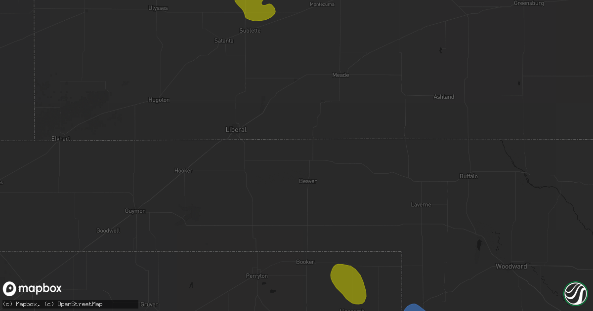 Hail map in Forgan, OK on June 23, 2026