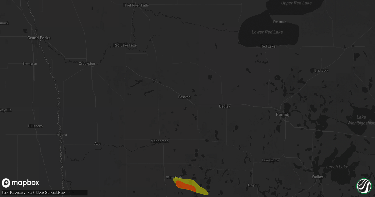Hail map in Fosston, MN on June 23, 2026