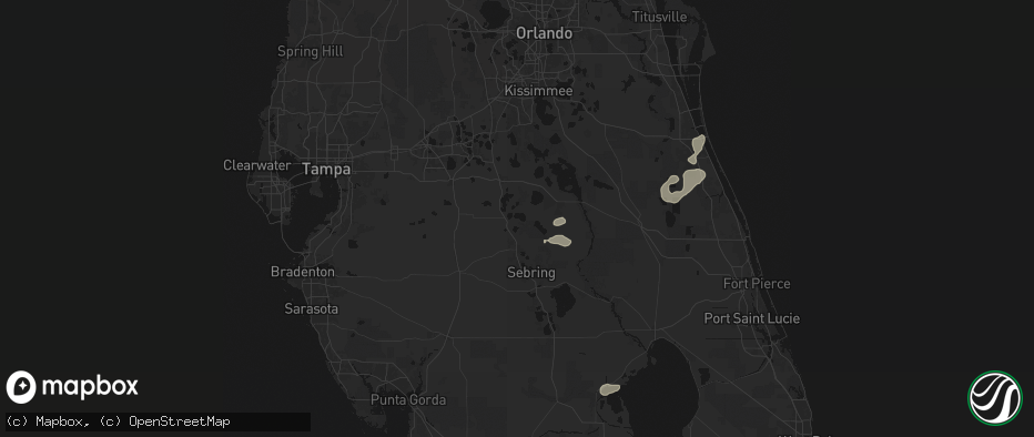 Hail map in Frostproof, FL on June 23, 2026