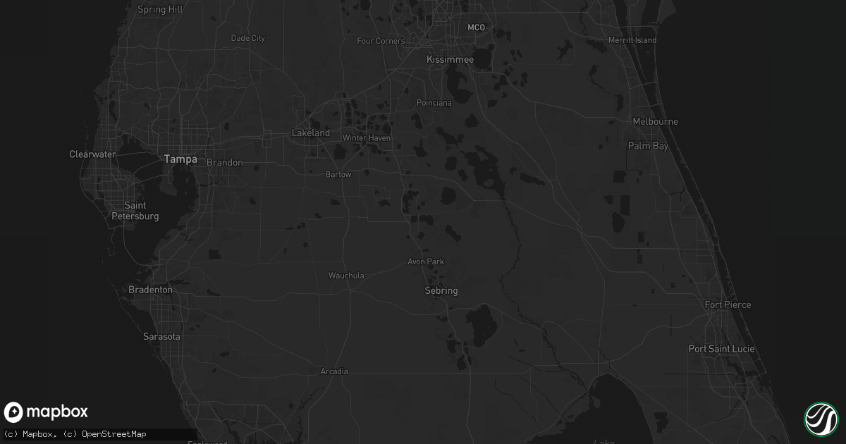Hail map in Frostproof, FL on June 23, 2026