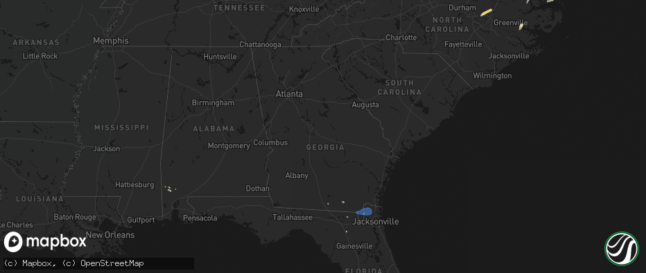 Hail map in Georgia on June 23, 2026