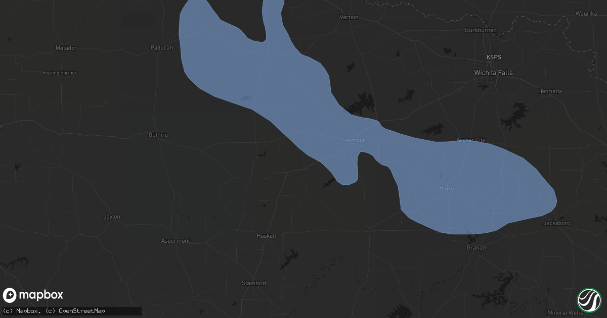 Hail map in Goree, TX on June 23, 2026