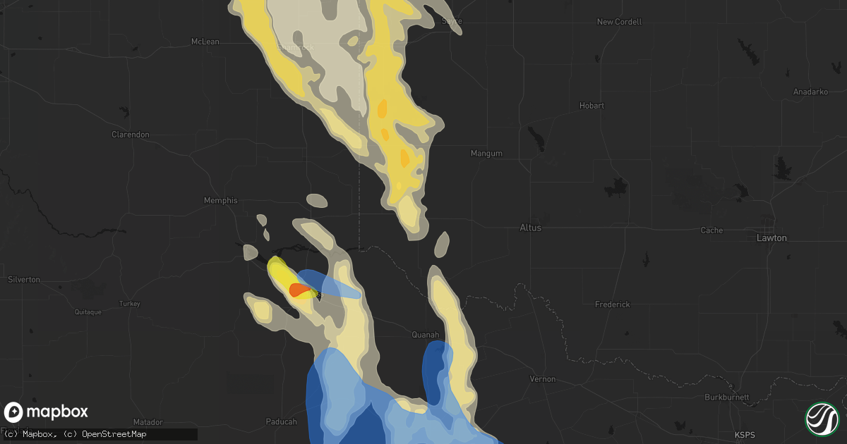 Hail map in Gould, OK on June 23, 2026