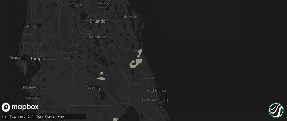 Hail map in Grant, FL on June 23, 2026