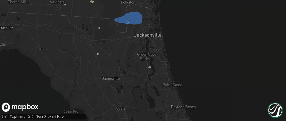 Hail map in Green Cove Springs, FL on June 23, 2026