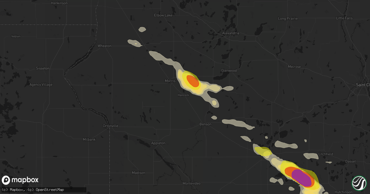 Hail map in Hancock, MN on June 23, 2026