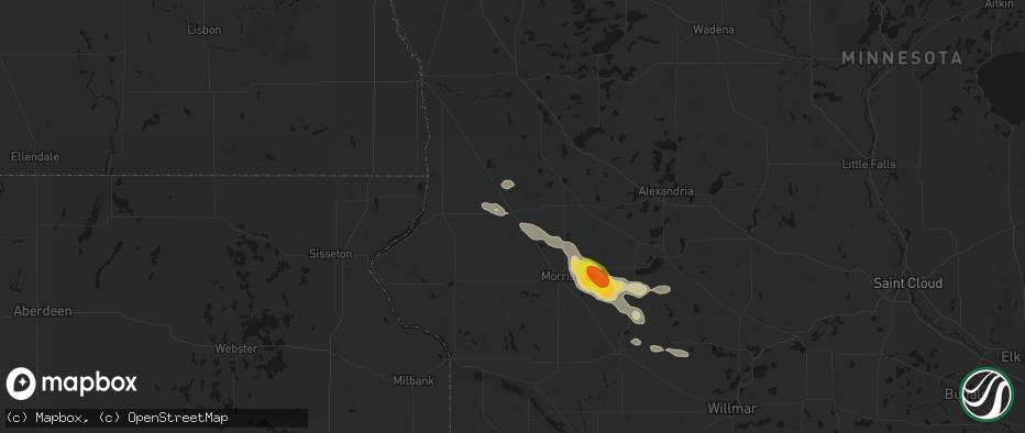 Hail map in Herman, MN on June 23, 2026