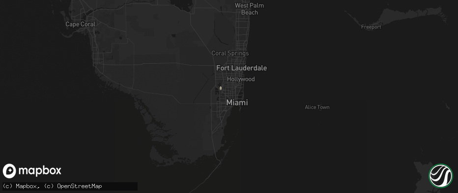 Hail map in Hialeah, FL on June 23, 2026