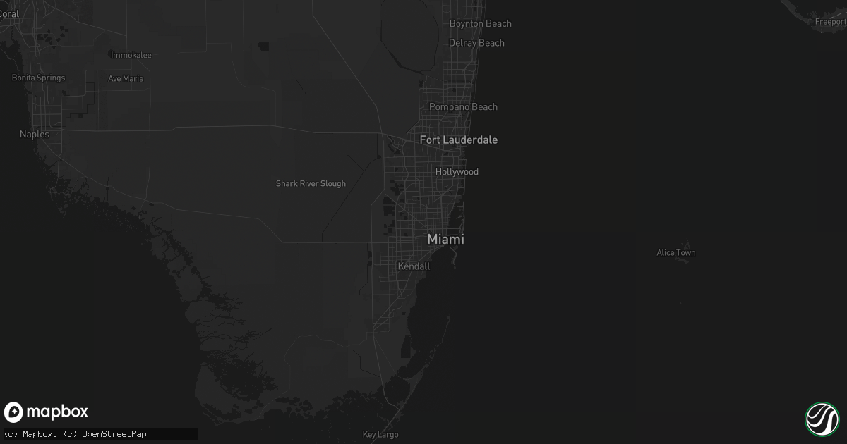 Hail map in Hialeah, FL on June 23, 2026